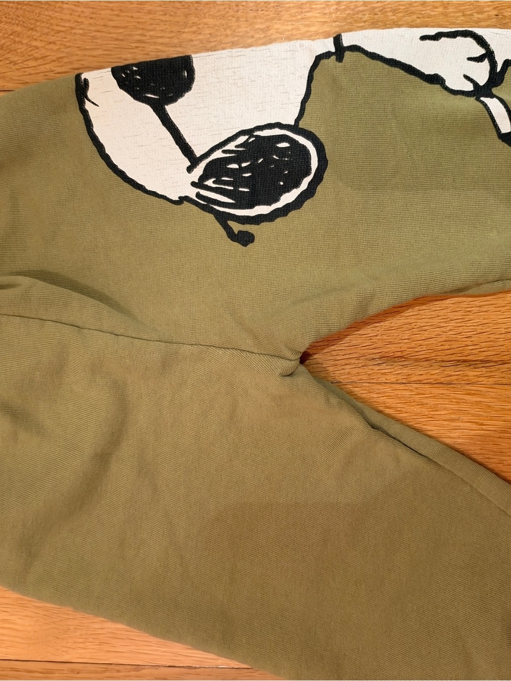 Zara X Peanuts  Olive Green Peanuts Snoopy & Woodstock Joggers - Picture 6 of 6